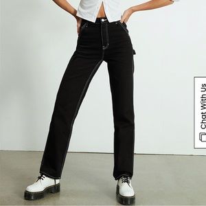 PacSun Black Cargo Boyfriend Carpenter Pants